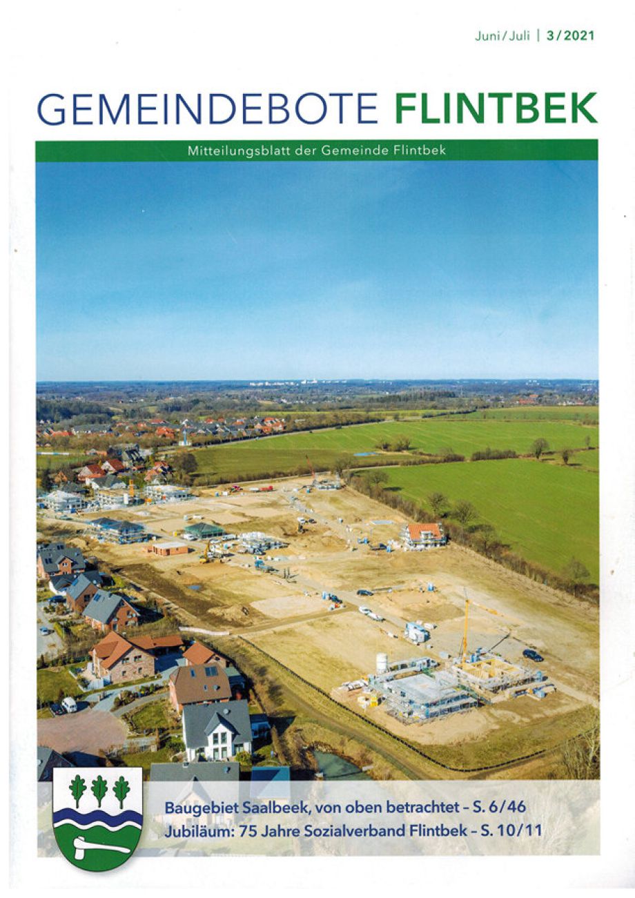 Luftbild vom Baugebiet Saalbeck in Flintbek